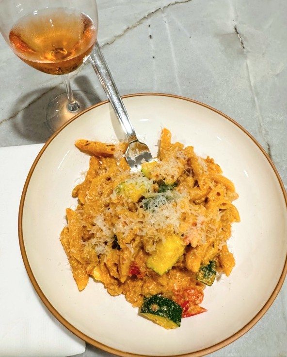 Creamy Tomato, Zucchini and Chicken Sausage Penne Recipe Image 1
